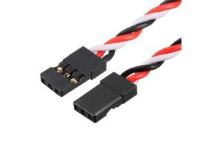 13CM 3-Pin Male to Male Lead Twisted Servo Extension Cable Cord Connectors, 22AWG 60-Cores Wire for RC Futaba JR Servo