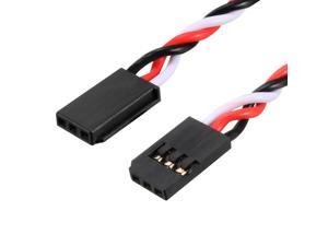 uxcell 5Pcs 35 Inches 900mm 3-pin Servo Extension Cable Wire Anti-interference Male To Female for RC Futaba JR Servo Lock Type 