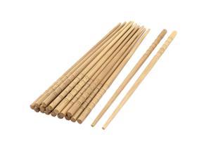 Dining Room Bamboo Dinner Meal Noodles Serving Chopsticks Wood Color 10 Pairs