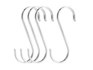 4PCS S Shaped Hanging Hooks Stainless Steel for Kitchen Bathroom Bedroom 