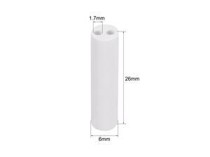 1.7mm Dia Ceramic Insulation Tube Twin Bore Alumina Porcelain High Temperature Insulator Pipe for Heating Element 10 Pcs 1.7mm Dia Ceramic Insulation Tube Twin Bore Alumina Porcelain High Temperature Insulator Pipe for Heating Element 10 Pcs
