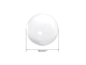 18mm Diameter Acrylic Ball Clear/Transparent Sphere Ornament 0.7 Inches 5 Pcs 