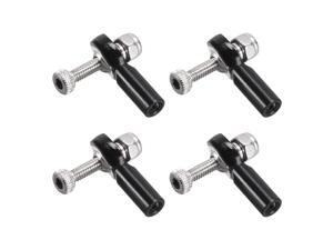 4 PCS M2/2mm 15mm Linkage Rod End Tie Rod End Ball Head Joint Adapter Black for RC Car Crawler Boat
