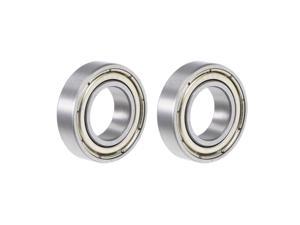 16001-2RS Ball Bearings 12x28x7mm Double Sealed Chrome Steel Z2 ABEC1 2pcs 