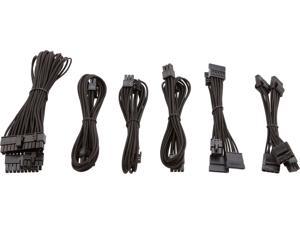 Corsair CP-8920202 SF Series Premium PSU Cable Kit Individually Sleeved Black Power Supply, for Corsair PSUs