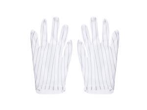 Anti Static Gloves Full Finger Labor Non-slip Glove for Electronics 220x120mm White 2 Pairs Anti Static Gloves Full Finger Labor Non-slip Glove for Electronics 220x120mm White 2 Pairs