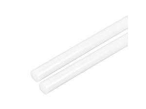 uxcell Plastic Round Rod,1/4 inch Dia 20 inch Length,White FRP Fiberglass Round Rod Engineering Round Rods 2pcs 