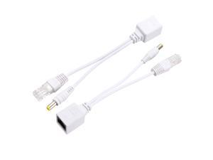 2pcs POE Splitter Power over Ethernet Splitter Adapter White with 5.5x2.1mm DC Connector 2pcs POE Splitter Power over Ethernet Splitter Adapter White with 5.5x2.1mm DC Connector