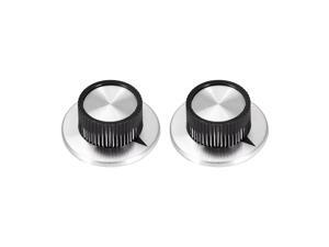 2pcs, 6mm Potentiometer Control Knobs For Electric Guitar Acrylic Volume Tone Knobs Silver Tone 2pcs, 6mm Potentiometer Control Knobs For Electric Guitar Acrylic Volume Tone Knobs Silver Tone