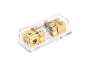 4/8 AWG Gauge AGU 1 in 2 Fuse Holder Distribution Block Clear Plastic Case with 60A AGU Fuses 4/8 AWG Gauge AGU 1 in 2 Fuse Holder Distribution Block Clear Plastic Case with 60A AGU Fuses