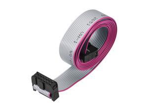 IDC Wire Flat Ribbon Cable FC/FC Connector A-type 12 Pins 2.54mm Pitch 1m Length Gray IDC Wire Flat Ribbon Cable FC/FC Connector A-type 12 Pins 2.54mm Pitch 1m Length Gray