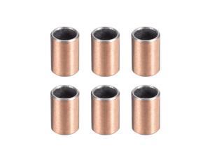 Sleeve Bearing 8mm Bore x 10mm OD x 15mm Length Plain Bearings Wrapped Oilless Bushings (Pack of 6)