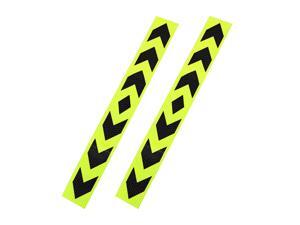 2pcs Reflective Hazard Warning Tape Sticker Decal for Car Truck Yellow Balck 2pcs Reflective Hazard Warning Tape Sticker Decal for Car Truck Yellow Balck