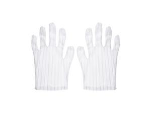 Anti Static Gloves Full Finger Labor Non-slip Glove for Electronics 210x100mm White 3 Pairs Anti Static Gloves Full Finger Labor Non-slip Glove for Electronics 210x100mm White 3 Pairs