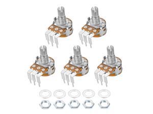 WH148 Potentiometer with Switch 10K Ohm Variable Resistors Single Turn Rotary Carbon Film Taper 5pcs WH148 Potentiometer with Switch 10K Ohm Variable Resistors Single Turn Rotary Carbon Film Taper 5pcs