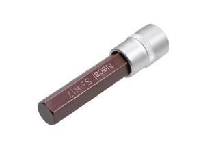 1/2-Inch Drive H17 Hex Bit Socket S2 Steel 110mm Length 1/2-Inch Drive H17 Hex Bit Socket S2 Steel 110mm Length