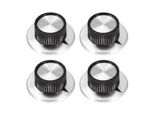 4pcs, 6mm Potentiometer Control Knobs For Electric Guitar Acrylic Volume Tone Knobs Silver Tone