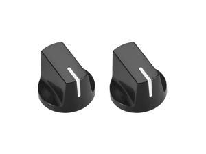 2pcs, 6.4mm Potentiometer Control Knobs For Electric Guitar Acrylic Volume Tone Knobs Black