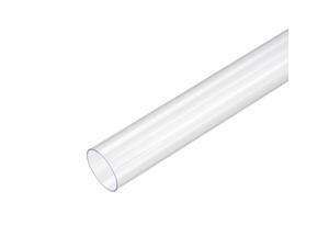 PVC Rigid Round Tubing,Clear,23mm ID x 25mm OD,0.5M/1.64Ft Length