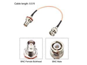 BNC Bulkhead Female to BNC Male RG316 RF Coaxial Extension Cable 50 ohm 0.5 Feet BNC Bulkhead Female to BNC Male RG316 RF Coaxial Extension Cable 50 ohm 0.5 Feet