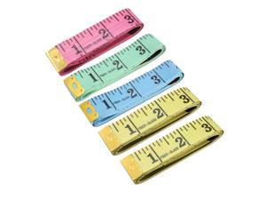 5Pcs Retractable Sewing Tailor Cloth Soft Flat Tape Body Measure 60" 1.5M Ruler 