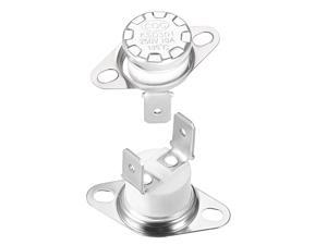 uxcell KSD301 Thermostat 110°C/230°F 10A N.C Adjust Snap Disc Temperature Switch for Microwave,Oven,Coffee Maker 2pcs 