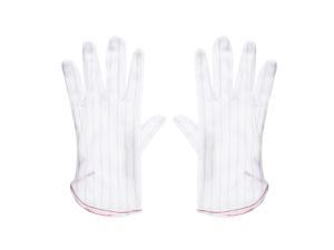 Anti Static Gloves Full Finger Labor Non-slip Glove for Electronics 220x90mm White 2 Pairs Anti Static Gloves Full Finger Labor Non-slip Glove for Electronics 220x90mm White 2 Pairs