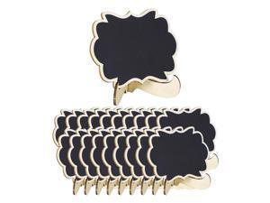 20pcs Mini Chalkboard Sign with Easel Stand Wood Floral Shape Chalkboard Tag for Wedding Birthday Party Message Board Sign Table Number Reminder Price Tag 20pcs Mini Chalkboard Sign with Easel Stand Wood Floral Shape Chalkboard Tag for Wedding Birthday Party Message Board Sign Table Number Reminder Price Tag