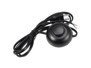 Inline Foot Pedal Push Button Switch, Round Lamp Foot Control ON/Off Footswitch with 1.8M Wire Plug Black Inline Foot Pedal Push Button Switch, Round Lamp Foot Control ON/Off Footswitch with 1.8M Wire Plug Black