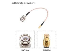1 x BNC Male to MCX M/F STRAIGHT ANGLED RF pigtail Cable COAX RG316 4-20inch USA 