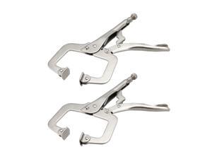 C-Clamp Locking Pliers Steel Nickel Plated 11-inch Pliers with Swivel Pads 2Pcs C-Clamp Locking Pliers Steel Nickel Plated 11-inch Pliers with Swivel Pads 2Pcs