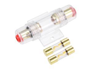 AGU Fuse Holder Inline Block with 80A 32V Fast Blow 10x38mm Fuses Replacement for Automotive Car Vehicle Audio Amplifier Inverter 1 Set
