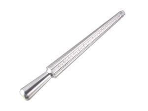 Ring Sizer Mandrel Finger Measuring Stick Ruler Gauge 4 Sizes Aluminum Alloy Measurement Tool Silver Tone