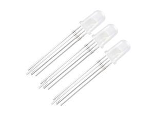 50 Pcs 5mm RGB LED Diode Lights Tricolor (Multicolor Red Green Blue 4 Pin Common Cathode ) Lighting Electronics Components Light Emitting Diodes 50 Pcs 5mm RGB LED Diode Lights Tricolor (Multicolor Red Green Blue 4 Pin Common Cathode ) Lighting Electronics Components Light Emitting Diodes