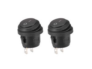 Boat Rocker Switch Black Round Waterproof Toggle Switches for Boat Car Marine ON/OFF AC 250V/6A 125V/10A 2pcs Boat Rocker Switch Black Round Waterproof Toggle Switches for Boat Car Marine ON/OFF AC 250V/6A 125V/10A 2pcs