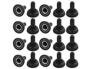 20Pcs Mini 6mm Thread Toggle Switch Waterproof Rubber Cover Cap Boot Black 20Pcs Mini 6mm Thread Toggle Switch Waterproof Rubber Cover Cap Boot Black