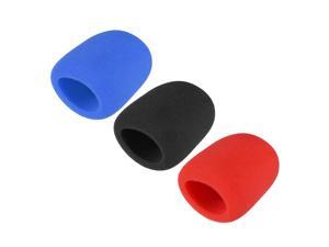 3PCS Thicken Sponge Foam Mic Cover Handheld Microphone Windscreen Black Red Blue for KTV