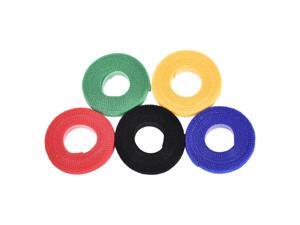 Reusable Cable Ties, Hook and Loop Cord Strap, 2 Yard X 0.4 Inch 5 Color 5 Roll Reusable Cable Ties, Hook and Loop Cord Strap, 2 Yard X 0.4 Inch 5 Color 5 Roll