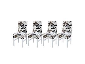Polyester Spandex Fabric Stretch Removable Washable Chair Covers Seat Slipcovers Protector for Dining Room Hotel Banquet Ceremony Pattern 4, 4pcs Polyester Spandex Fabric Stretch Removable Washable Chair Covers Seat Slipcovers Protector for Dining Room Hotel Banquet Ceremony Pattern 4, 4pcs