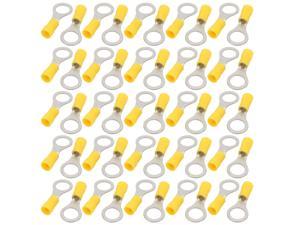50pcs RV5.5-10 Pre Insulated Ring Crimp Terminal Connector Yellow for AWG 12-10 Wire