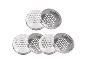 6pcs Stainless Steel Regular Mouth Mason Jar Grater Lids Cheese Grating Lid Kitchen Cutter Lid for Vegetable Potato Carrot