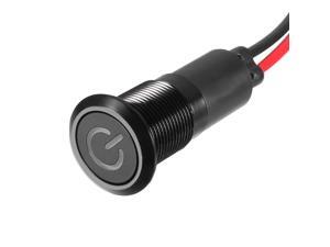 Signal Indicator Light DC 12V 12mm Red LED Aluminum Shell with Symbol (Power Supply) Signal Indicator Light DC 12V 12mm Red LED Aluminum Shell with Symbol (Power Supply)