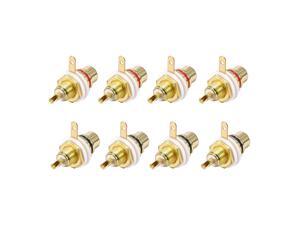RCA Female Panel Mount Chassis Socket Jack Connector for Amplifier Audio Terminal RCA Plug 8pcs RCA Female Panel Mount Chassis Socket Jack Connector for Amplifier Audio Terminal RCA Plug 8pcs