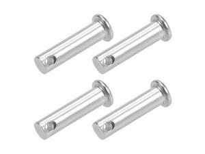 6mm x 30mm Flat Head 304 Stainless Steel Pin 4Pcs Single Hole Clevis Pins 