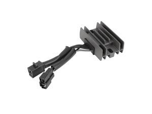 Motocycle 2 Pin Voltage Regulator Rectifier with 5 Wires Black for Suzuki AN125