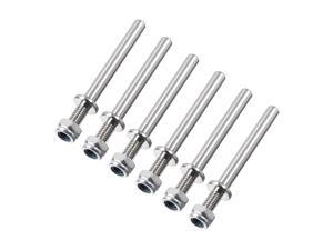 5/32 Inch Diameter x 1.7 Inch Length Landing Gear Steel Axle Shaft Drive Axle with Nuts for RC Airplane - 6PCS