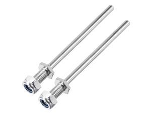 5/16 Inch Diameter x 3 Inch Length Landing Gear Steel Axle Shaft Drive Axle with Nuts for RC Airplane - 2PCS