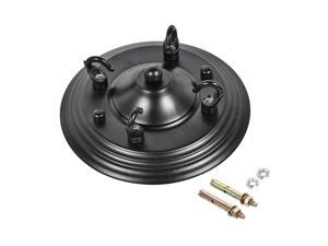 Retro Light Canopy Kit with 4 Hooks, Vintage Chandelier Ceiling Plate, for Light Fitting Accessory DIY, 160mm 6.3Inch Black Retro Light Canopy Kit with 4 Hooks, Vintage Chandelier Ceiling Plate, for Light Fitting Accessory DIY, 160mm 6.3Inch Black