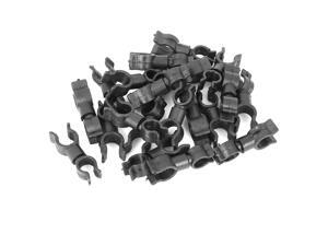 20pcs Car Plastic Fasteners Oil Pipe Clip Retainer Double Hole Holder Water Tube Clamp Black 13.3x39mm 20pcs Car Plastic Fasteners Oil Pipe Clip Retainer Double Hole Holder Water Tube Clamp Black 13.3x39mm