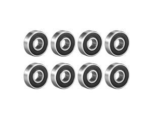 Deep Groove Ball Bearing 608-2RS Double Sealed 8mmx22mmx7mm Carbon Steel 8Pcs Deep Groove Ball Bearing 608-2RS Double Sealed 8mmx22mmx7mm Carbon Steel 8Pcs